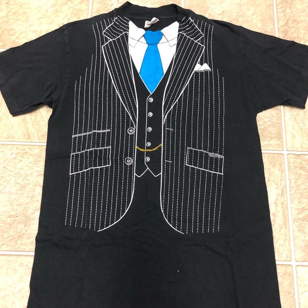 Vintage 80’s tuexedo suit prom t shirt